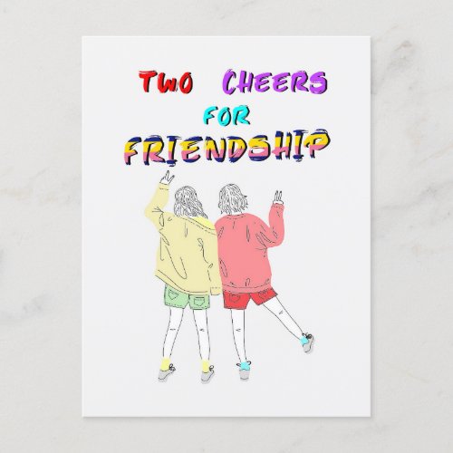 Two Cheers For Friendship 30 Girls July Friends Postcard