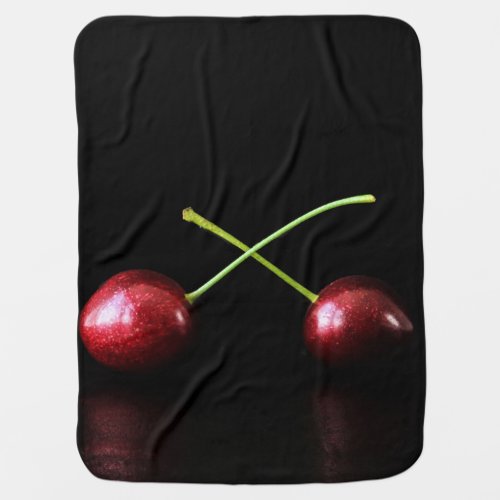 Two Cherries bbcna Baby Blanket