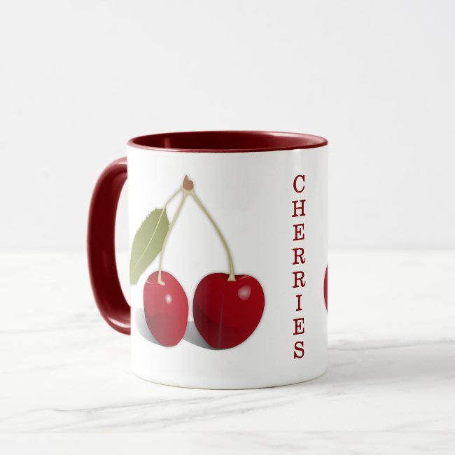 Two Cherries Design Coffee Mug
