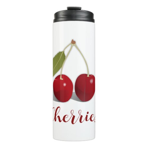 Two Cherries Design Thermal Tumbler 