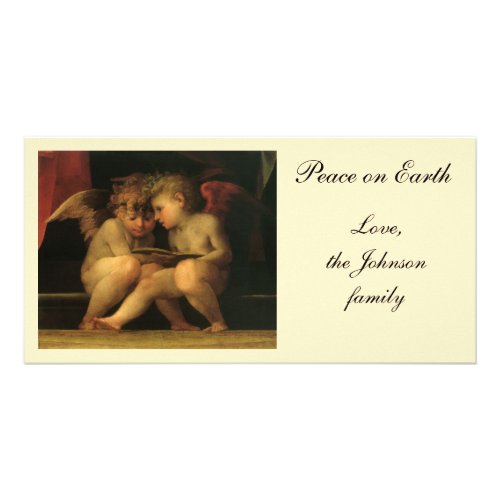 Two Cherubs Reading by Rosso Fiorentino Angels Card