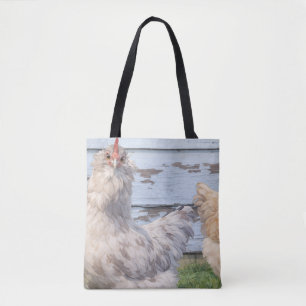 Two Chickens Cute Farm Tote Bag