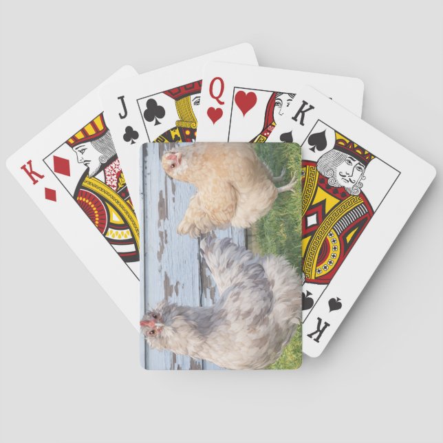 Two Chickens Poker Cards – Cute Farm Animal Play (Back)