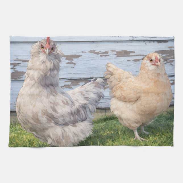 Two Chickens Towel Farmhouse  (Horizontal)