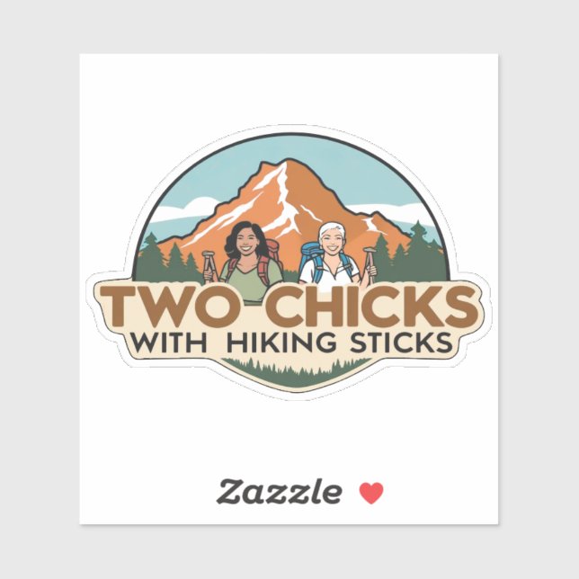 Two Chicks Sticker (Glossy Transparent) (Sheet)