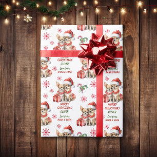 Two Chihuahua Dogs Christmas Wrapping Paper