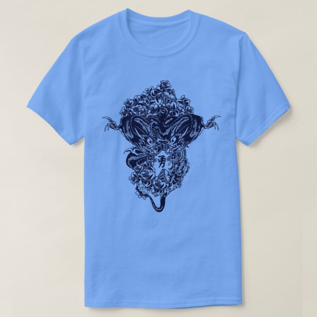 Two Chinese dragons fighting  T-Shirt (Design Front)