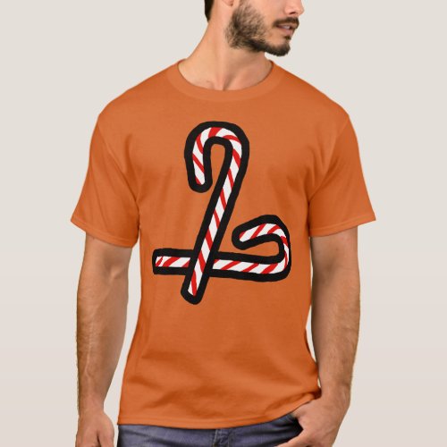 Two Christmas Candy Canes T_Shirt