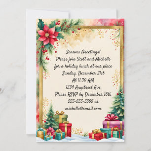Two Christmas Trees Invitation