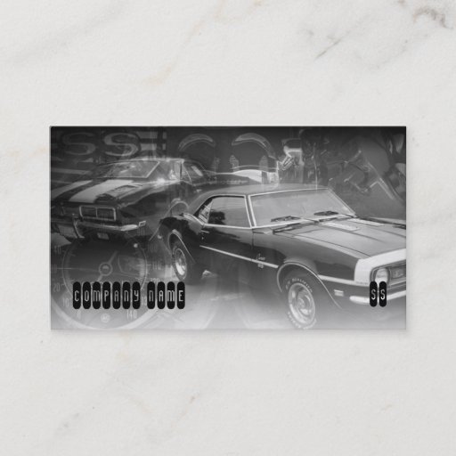 Customizable two classic muscle cars business card template
