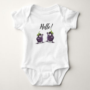 Two Clipart Eggplants Baby T-Shirt Bodysuit
