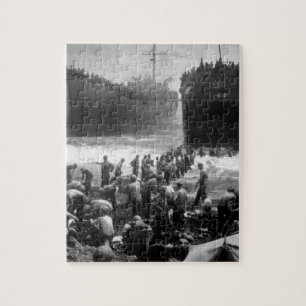 Two Coast Guard-manned LST's open_War Image Jigsaw Puzzle