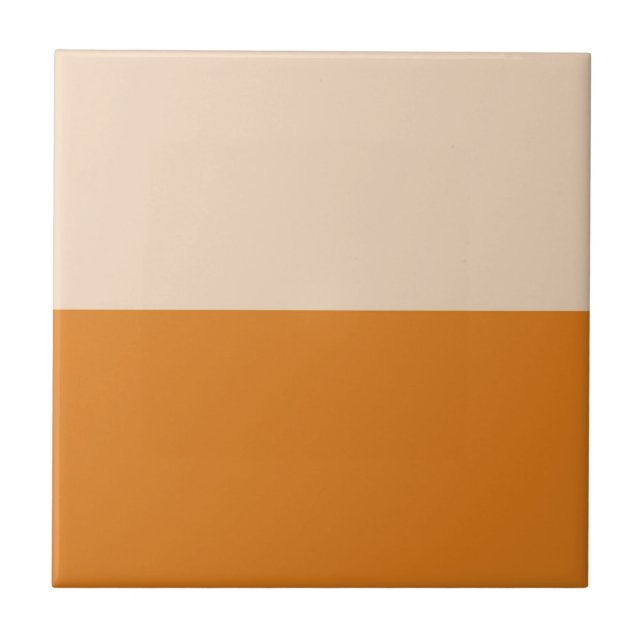 Two Color Block Art Ceramic Tile (Front)