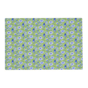 Two-Color Japanese Lucky Bird and Flower Placemat