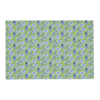 Two-Color Japanese Lucky Bird and Flower Placemat