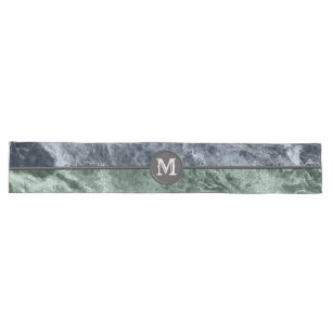 Two color marble monogram - Pick your colors Long Table Runner