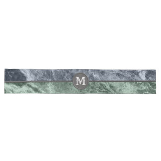 Two color marble monogram - Pick your colors Long Table Runner