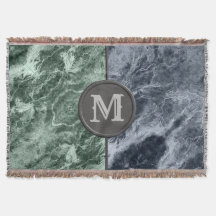 Two color marble monogram - Pick your colors