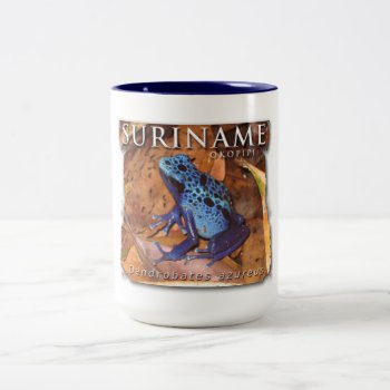 Two-color Mug With Blue Frog by Sloths_and_more at Zazzle