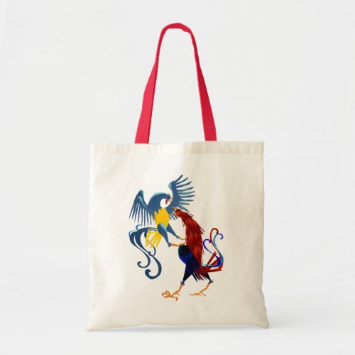 Two Colorful Fighting Roosters Bags