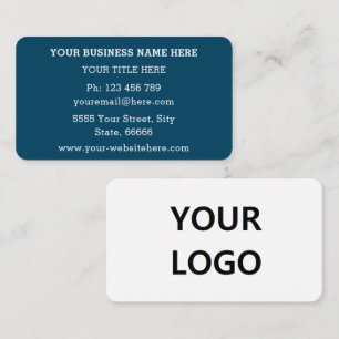 Two Colors Business Cards with Logo - Choose Color