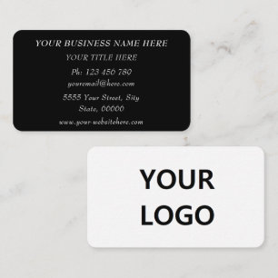 Two Colors Business Cards with Logo Personalized