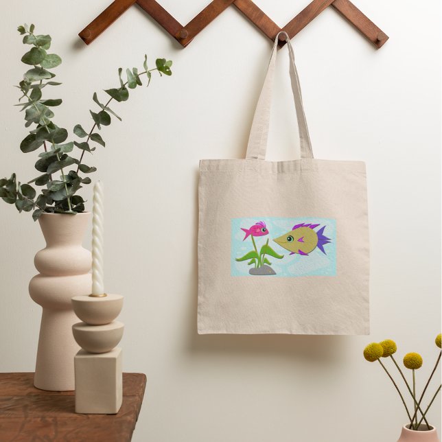 Two Colourful Fish Tote Bag (Creator Uploaded)