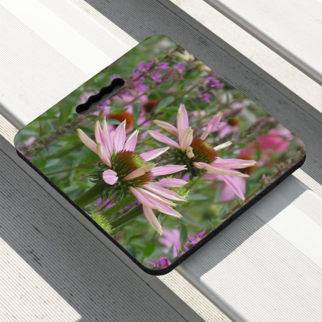 Two Coneflowers & Wildflowers Seat Cushion (In Situ)