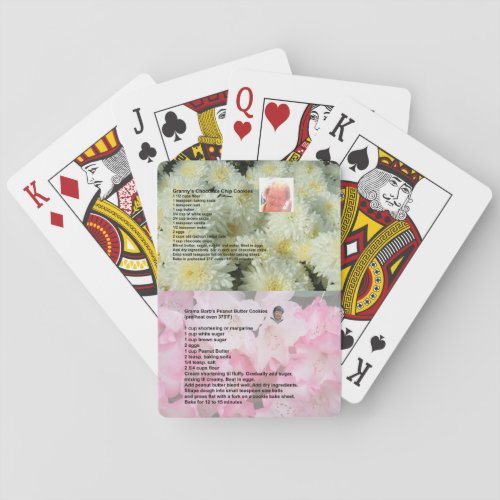 Two Cookie Recipes Playing Cards