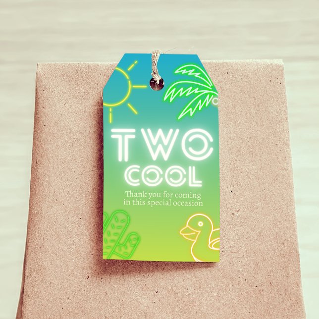 Two Cool 2nd Birthday Favor Tag (Two Cool 2nd Birthday Favor Tag)