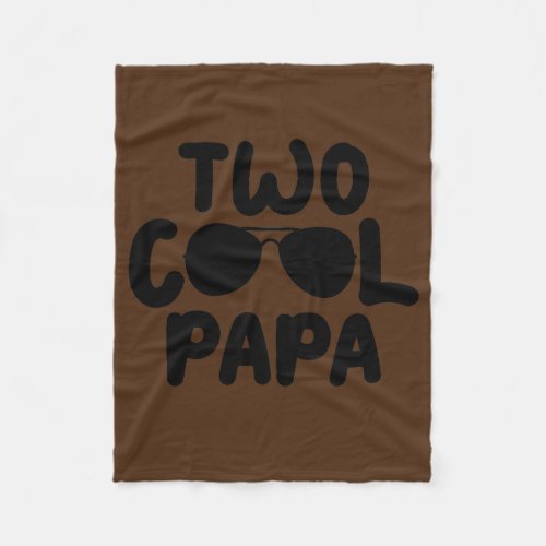 Two Cool 2nd Family Bday Papa Of The Second Fleece Blanket
