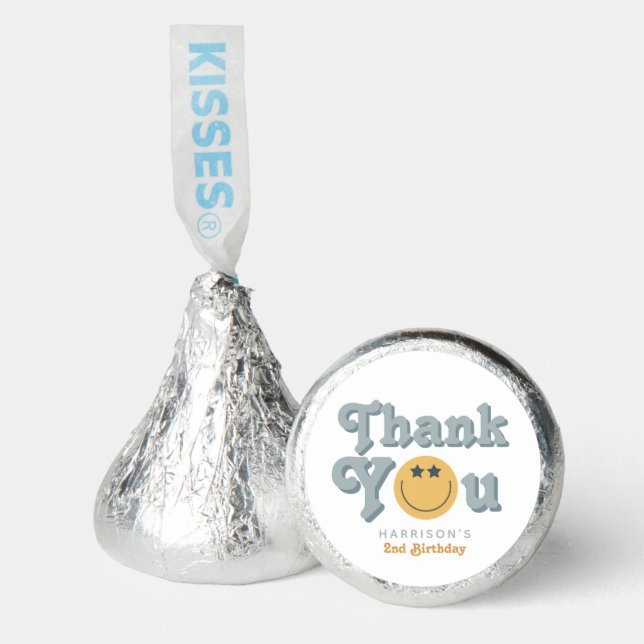 Two Cool Blue Dude Boys 2nd Birthday Favor (Front)