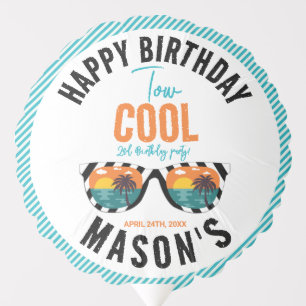 Two Cool Boy 2nd Birthday Party Balloon