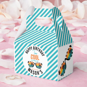 Two Cool Boy 2nd Birthday Party Favor Boxes