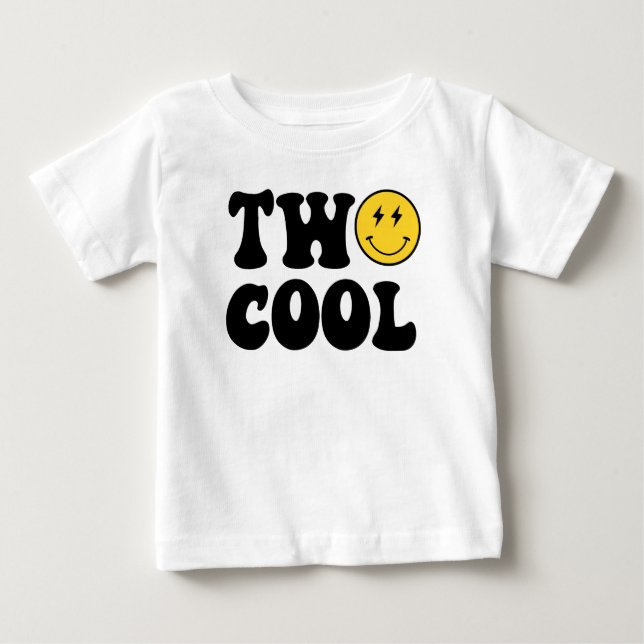 Two Cool Boy Second Birthday Party Baby T-Shirt (Front)