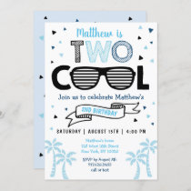 Two Cool Boy Summer Birthday Invitation