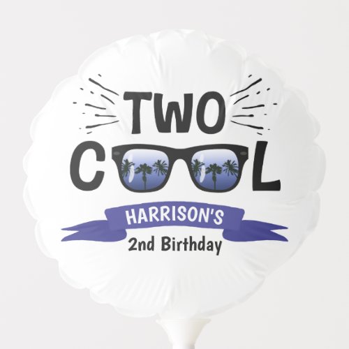 Two Cool Boys 2nd Birthday Balloon