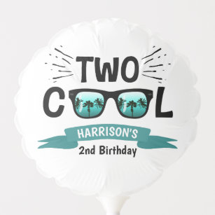 Two Cool Boys 2nd Birthday Balloon