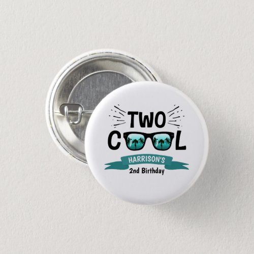 Two Cool Boys 2nd Birthday Button