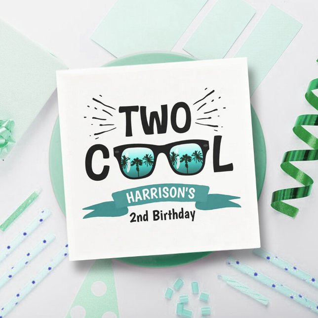 Two Cool Boys 2nd Birthday Napkins (Creator Uploaded)
