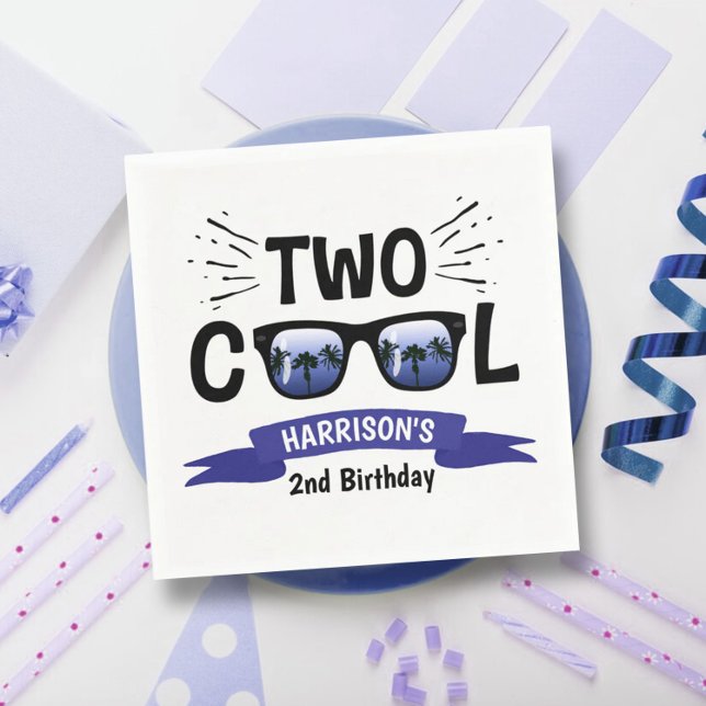 Two Cool Boys 2nd Birthday Napkins (Creator Uploaded)