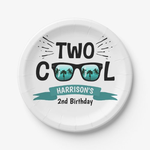 Two Cool Boys 2nd Birthday Paper Plates