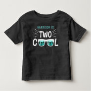Two Cool Boys 2nd Birthday Toddler T-shirt at Zazzle