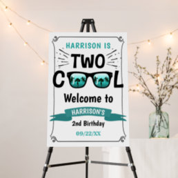 Two Cool Boys 2nd Birthday Welcome Sign