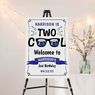 Two Cool Boys 2nd Birthday Welcome Sign