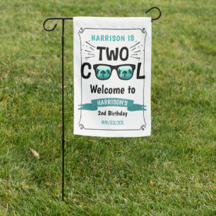 Two Cool Boys 2nd Birthday Welcome Sign