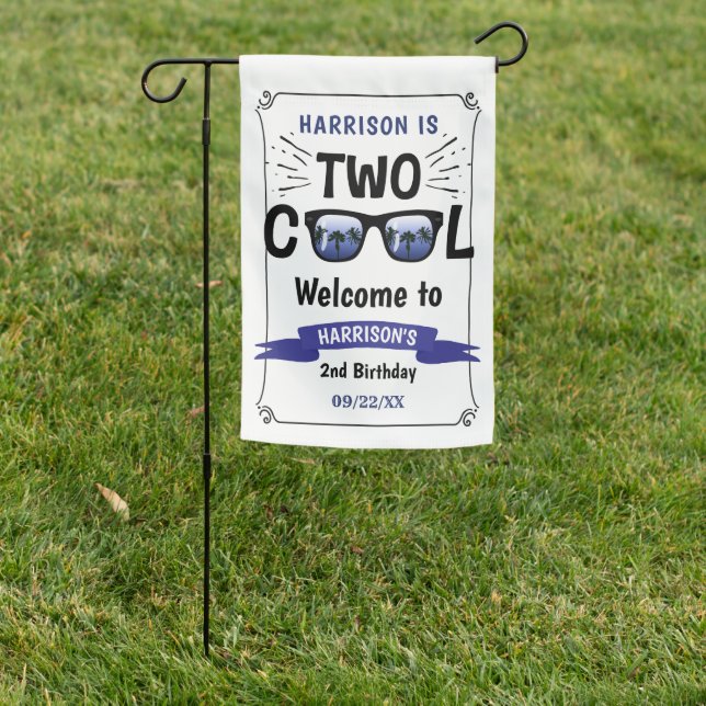 Two Cool Boys 2nd Birthday Welcome Sign (In SItu)