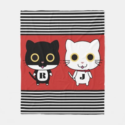 Two Cool Cats Fleece Blanket