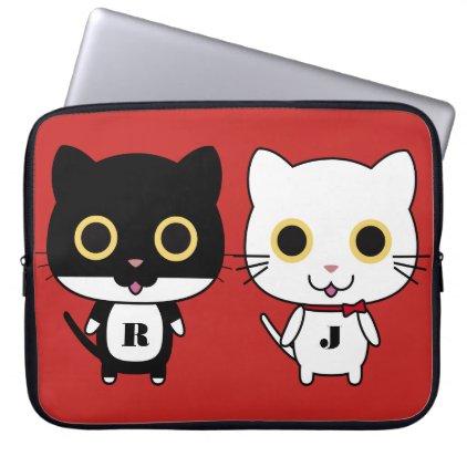 Two Cool Cats Personalized Laptop Sleeve