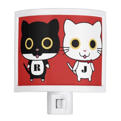 Two Cool Cats Personalized Night Light